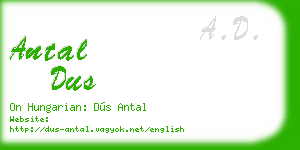antal dus business card